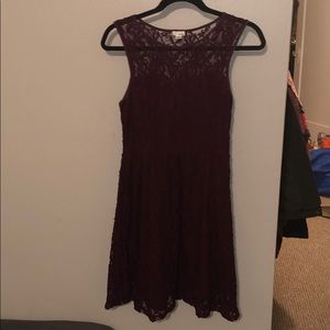 Lacey Maroon Dress